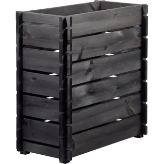 Dobar Hochbeet Stecksystem 79 x 37 x 79 cm Schwarz