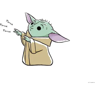 KOMAR Bild »Mandalorian The Child Sweet Force« Disney Star Wars 1 Stk. tlg. Wandbild, zur Dekoration, im Kinderzimmer | ohne Rahmen, bunt