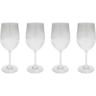 Camping Weingläser 4er Set 350ml Tritan Kunststoff Gläser transparent BPA-frei