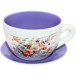 Dekohelden24 Pflanzkübel 28 x 24 x 14 cm Bunt