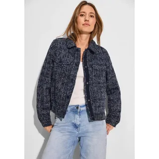 Cecil Damen B212237 Bouclé Jacke, universal Blue, L