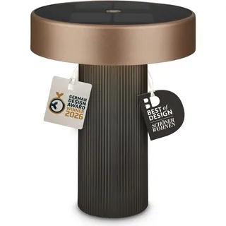 Briloner LED Tischlampe kabellos 16x20 cm Kunststoff/Metall IP44 Dimmbar Anthrazit-Bronze metallic
