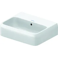 Duravit Qatego Handwaschbecken, 450x350mm, Unterseite glasiert, mit Überlauf, 074645, Farbe: ohne Hahnloch