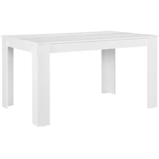 [en.casa] Esstisch Nora für 6 Personen 140x90x77 cm Weiß