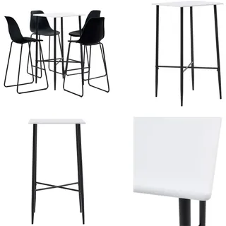 vidaXL 5 tlg. Bar Set Kunststoff Schwarz - Bar-Set - Bar-Sets - Bartisch Mit Barhocker - Bartische Mit Barhocker - Schwarz