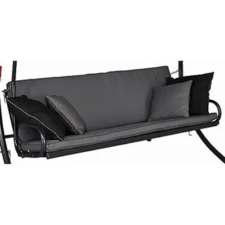 ANGERER Hollywoodschaukel Auflage Elegance Style grau | passend für viele 3-Sitzer Hollywoodschaukeln, Schaukelauflage mit Reißverschluss, abziehbar & waschbar, Made in Germany