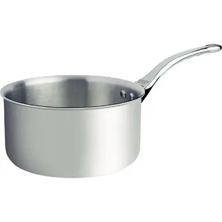 De Buyer Kochtopf Affinity - Edelstahl Stieltopf, Ø16cm, Induktionsgeeignet, Ergonomischer Griff, Professionelle Qualität - Silber