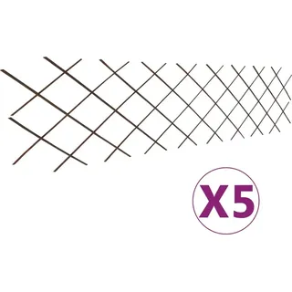 Weidenzaun-Rankgitter 5 Stk. 180×60 cm - Braun