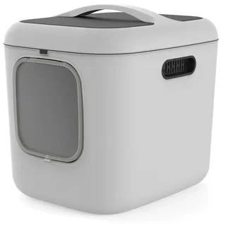 Rotho Katzentoilette Biala XL Weiß/Grau