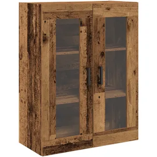 vidaXL Wandregal mit Glastüren 69,5 x 34 x 90 cm Braun