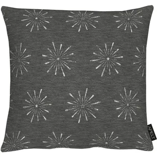 Dekokissen APELT "6302" Gr. 1, silber (anthrazit, silberfarben), B:40cm L:40cm, Obermaterial: 65% Polyester, 30% Viskose, 5% Polyacryl, Dekokissen_Sitzkissen_Kissenhüllen, Dekokissen