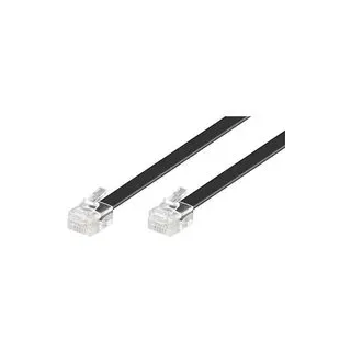 Goobay Telefon (analog) Anschlusskabel [1x RJ12-Stecker - 1x RJ12-Stecker] 6.00 m Schwarz