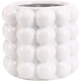 YANWE1 Bubble Vase, Weiße Keramikvase, Kleine Kurze Vase, Keramik Blumenvasen für Wohnkultur, Dekorative Vasen für Wohnzimmer, Schlafzimmer, Büro, Regal, Couchtisch, 5 Zoll