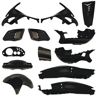 one by Camamoto 77366000 Set aus Kunststoff komplett schwarz glänzend kompatibel mit Läufergilera 50 125 180 200 cc (13 Stück) 1996-1997-1998-1999-2000-2001-2002-2003-2003-2003-2000 04 DE