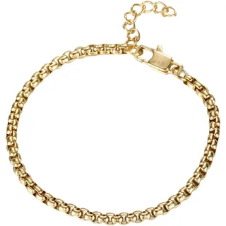 FIRETTI "Schmuck Geschenk Edelstahl Fußschmuck Venezianerkette Color", gelbgoldfarben
