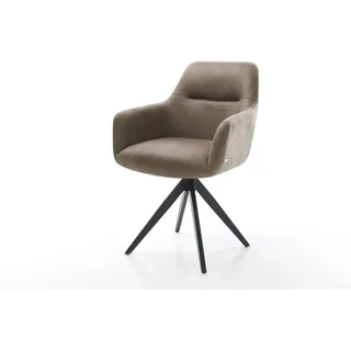 DeLife Esszimmerstuhl Pejo-Flex Mikrofaser taupe