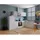 Winkelküche L-Form 280 x 172 cm Weiß-Beton Optik