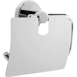 Papierrollenhalter Eight mit Deckel, Messing verchromt - 93 919 91