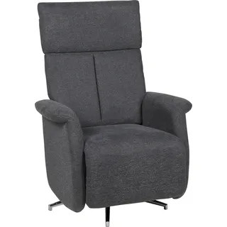Duo Collection TV-Sessel Thompson Polyester 78 x 112 x 80 cm grau mit Relaxfunktion, drehbar