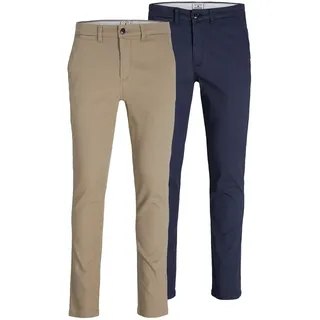 JACK & JONES Jeans Rovic Zip 3d Regular Tapered Slim Fit Blau 42/32