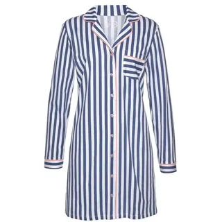 H.I.S. H.I.S, Nachthemd Brusttasche in klassischem Schnitt mit Streifenmuster, bunt