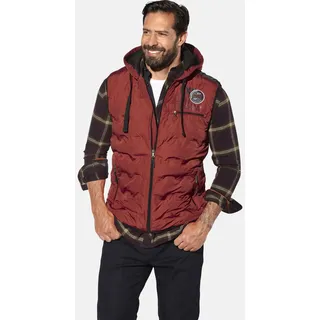 Steppweste JAN VANDERSTORM "Steppweste ERKULF", Herren, Gr. 76, rot (dunkelrot), Obermaterial: 100% Polyester COOLMAX PES(Coolmax)., Westen Steppweste
