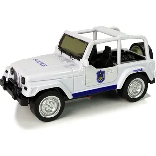IMPORT LEANTOYS Off-Road-Polizeiauto Weiß - Weiß