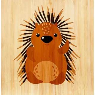 Babywanddeko , Braun , Holz , Birke , 50x50x3 cm , Babymöbel & Kindermöbel, Babyzimmer, Kinderzimmer Deko