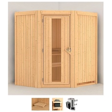 Bild von Sauna »Tomke«, (Set), 3,6-kW-Plug & Play Ofen mit externer Steuerung beige