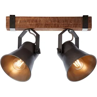 Brilliant Deckenstrahler , Schwarz , Holz, Metall , 40x24 cm , drehbar, schwenkbar , Lampen & Leuchten, Innenbeleuchtung, Spots & Strahler, Deckenspots