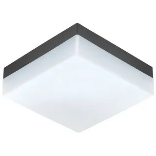 EGLO LED Außendeckenleuchte 1-flammig spritzwassergeschützt B:21,5cm H:7,0cm L:21,5cm weiß