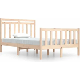 vidaXL Massivholzbett 120x190 cm - Braun