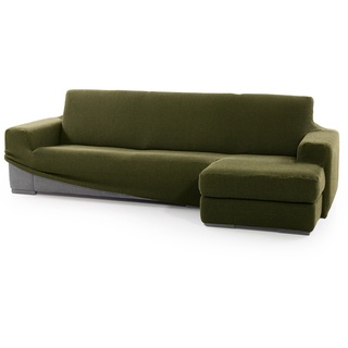 SOFASKINS® super elastischer Chaise Longue überzug, Sofabezug Kurze rechte Armlehne, Sofa überzug atmungsaktiv, bequem und langlebig, Kompatible Abmessungen des Sofas (210-340 cm), Farbe Gras