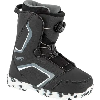 Nitro Droid QLS Snowboard Boots (848618-Blk/Wht/Charcoal-210) schwarz