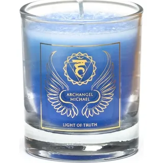 Duftende Votiv-Kerze Erzengel Michael 5.Chakra -- 4.5x4 cm - Blau