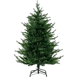 Costway Künstlicher Weihnachtsbaum mit Beleuchtung, aufklappbarer Tannenbaum mit 8 Beleuchtungsmodi, 180 Warmweißen LED-Lichtern, Christbaum, Kunstbaum Weihnachten für Zuhause, Büro, 136 cm