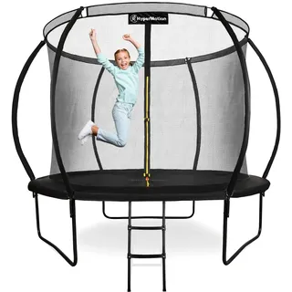 Kindertrampolin 305 cm mit Netz und Leiter – für Garten und Haus - Schwarz