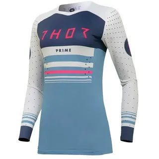 Thor Prime Blaze Langarm-trikot - Blue Steel / Vintage White - XS