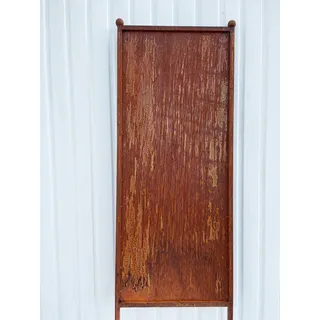 Edelrost Sichtschutz Blanko ohne Motiv 162 cm x 53 cm Paravent zum Stecken Gartenstecker Edelrost Gartendeko Wetterfest Rost Metall Zaun