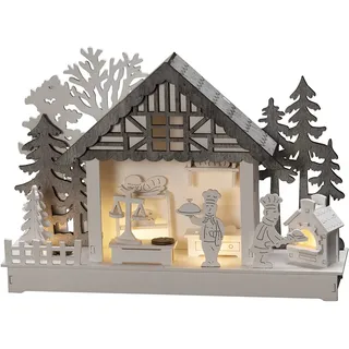 Konstsmide 3262-210 LED-Silhouette Haus Warmweiß LED Weiß Timer