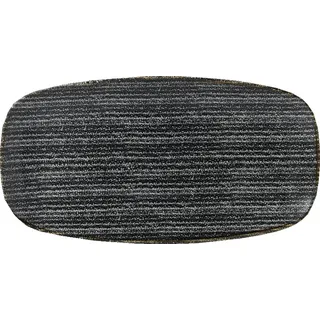 Churchill Super Vitrified Studio Prints Homespun Platte, 6er Set, Kohleschwarz, rechteckig, 35,5 x 18,9 cm