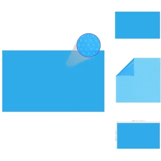 vidaXL Rechteckige Poolabdeckung 1000x600 cm PE Blau - Poolabdeckungen & -unterlagen - Blau