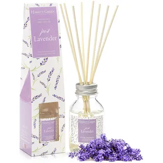 Hassett Green London Just Lavender Duftöl Raumduft Diffuser 100ml - Langanhaltender Innenraumduft mit 8 Rattan-Reed-Stäbchen für EIN Elegantes Ambiente in Ihrem Zuhause