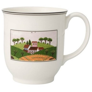 Villeroy & Boch Villeroy & Breakfast Design Naif Kaffeebecher 420 Ml Weiß/Bunt, Spülmaschinenfest, Mikrowellensicher, Kaffeetasse, Tasse Für Kaffee, Becher mit Henkel Charm Und