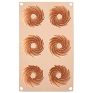 Beige Silikon-Muffinform mit Kamin, 28 x 17 x 3 cm - Beige