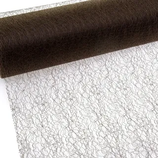 Deko AS GmbH Spiderweb - Mesch - Tischläufer - Tischband - 30cm braun - Rolle 25m - 67 021-R 300