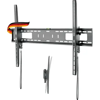Schwaiger LWHT10075 513 TV-Wandhalterung 60-100 Zoll Fernseherhalterung Mounting TV-Aufhängung neigbar max. 75kg max. VESA-Norm 900x600 schwarz inkl. Montagezubehör
