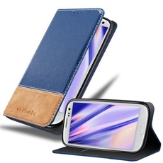 Cadorabo Hülle kompatibel mit Samsung Galaxy S3 / S3 NEO aus Premium Kunst Leder Flip Klappbare Stoßfeste Magnetische [Standfunktion] [Kartenfächern] Cover Hülle für Galaxy S3 / S3 NEO Tasche in Blau