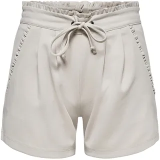 JDY Damen Shorts Kurze Poptrash Sommer Pants Casual Jersey Chino JDYNEW Catia Shorts, Farben:Beige, Größe:40