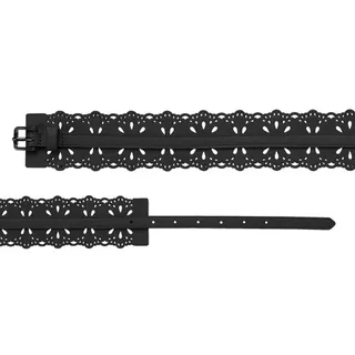 LASCANA Cut-Out-Gürtel Lederimitat schwarz 95